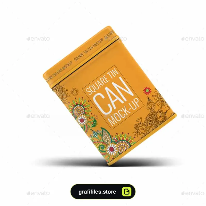 موکاپ قوطی فلزی