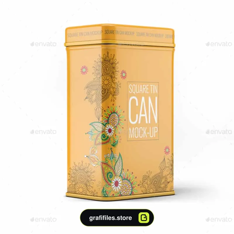 موکاپ قوطی فلزی