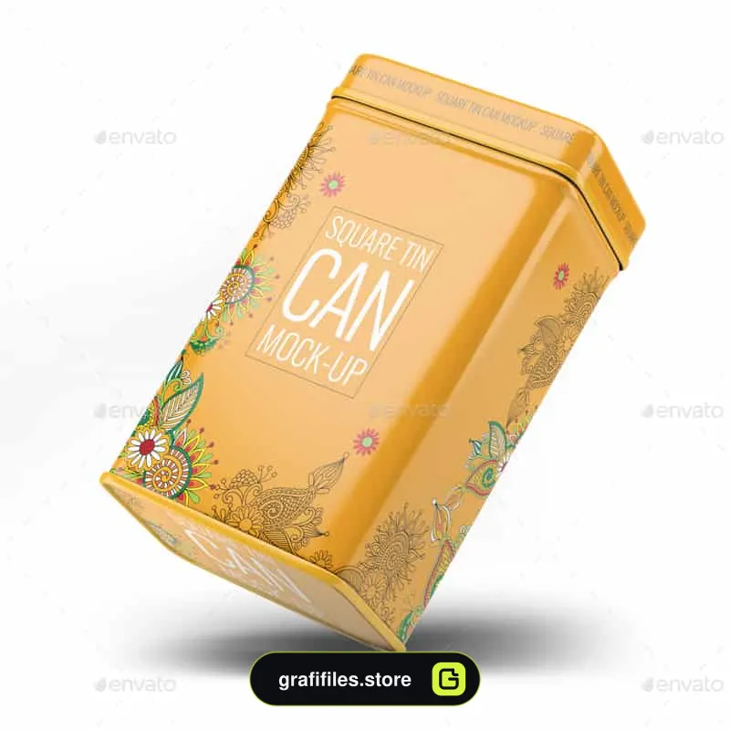 موکاپ قوطی فلزی