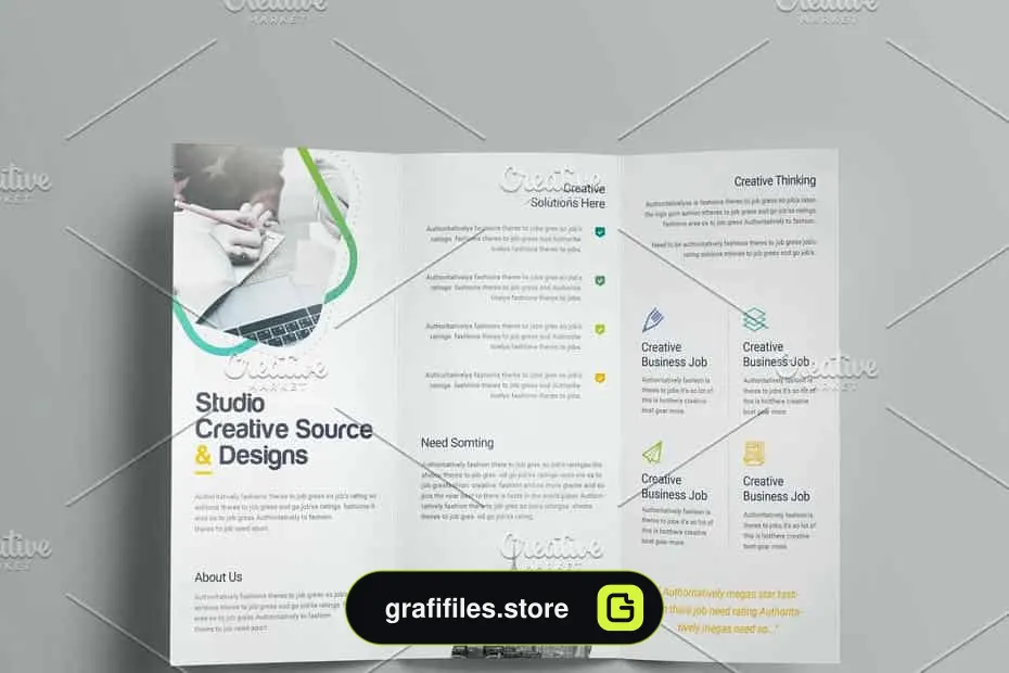 فایل لایه باز بروشور سه لت Tri-Fold Brochure