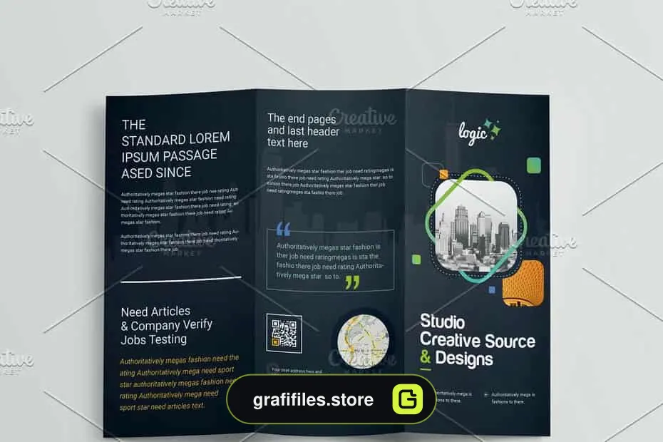 فایل لایه باز بروشور سه لت Tri-Fold Brochure
