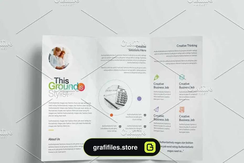 فایل لایه باز بروشور سه لتی Tri-Fold Brochure