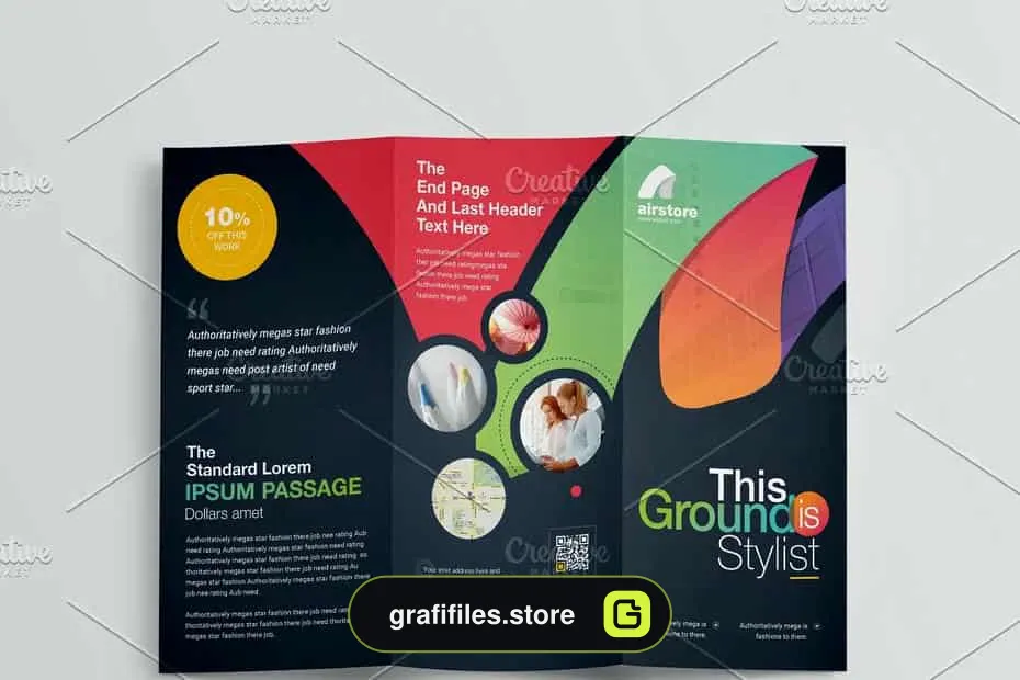فایل لایه باز بروشور سه لتی Tri-Fold Brochure