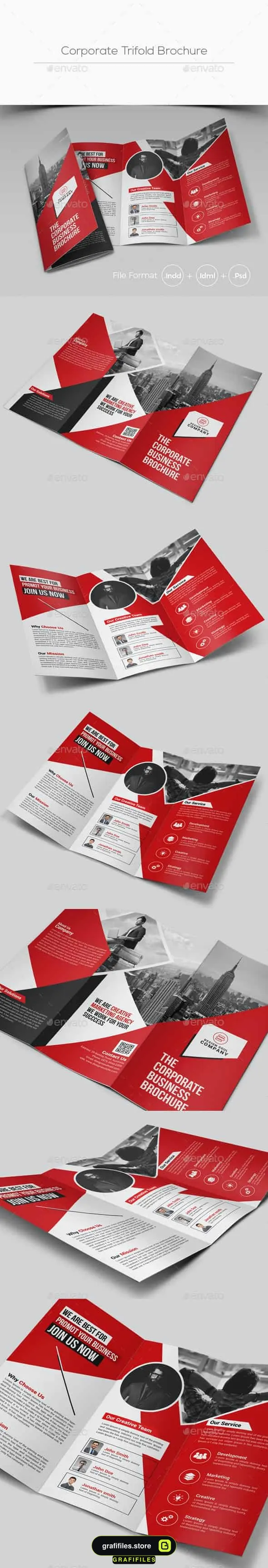فایل لایه باز بروشور Trifold Brochure