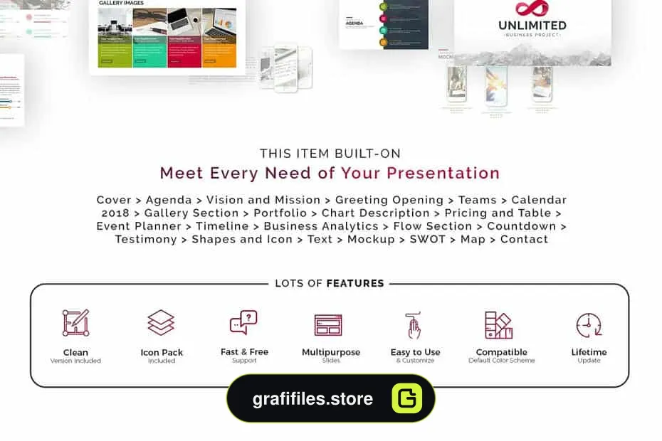 قالب پاورپوینت Unlimited Business Project Asset
