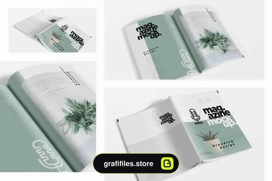 موکاپ مجله US Letter Size Magazine Mockups