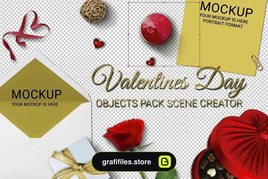 جعبه ابزار ساخت موکاپ ولنتاین Valentines Day 