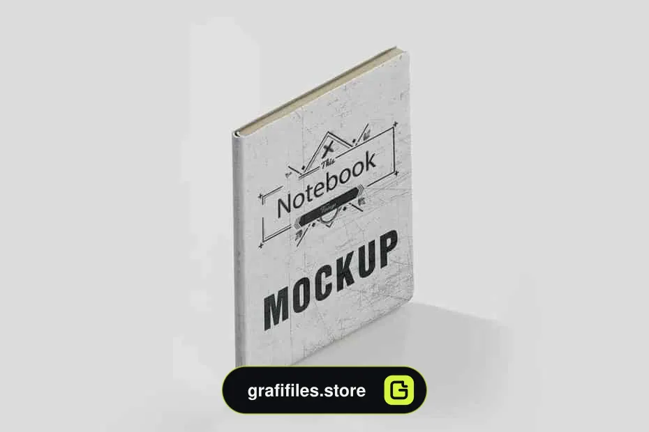 موکاپ دفترچه یادداشت Vintage Notebook Mockup