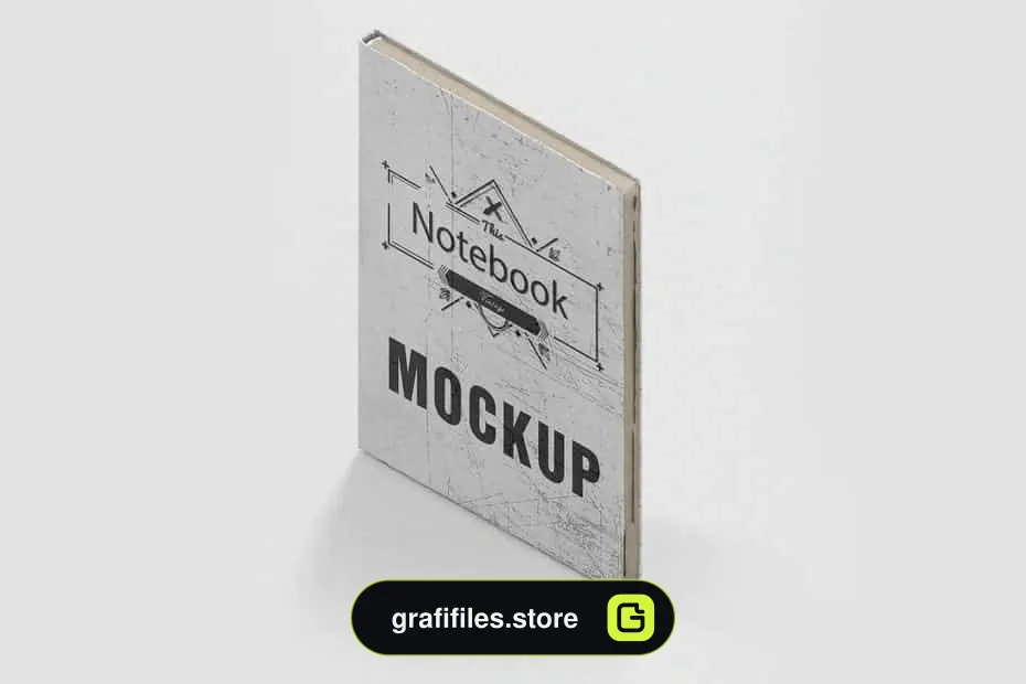 موکاپ دفترچه یادداشت Vintage Notebook Mockup