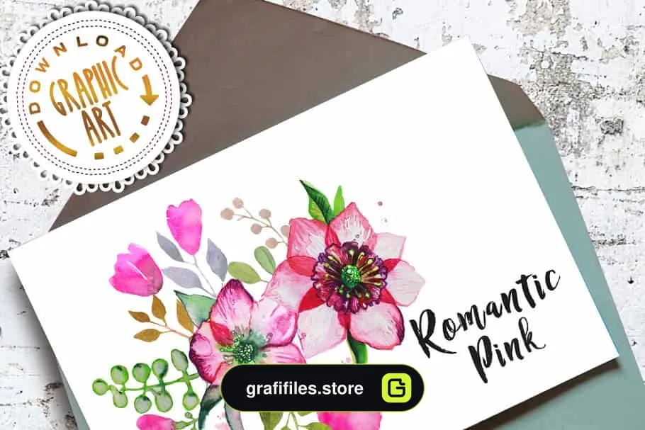 کلیپ آرت آبرنگی گل Watercolor clipart - 6