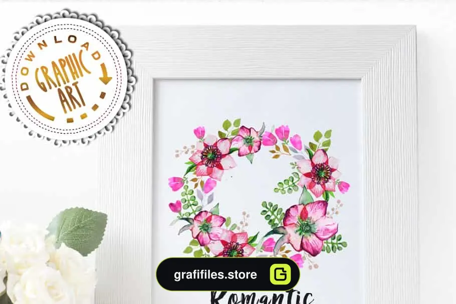 کلیپ آرت آبرنگی گل Watercolor clipart