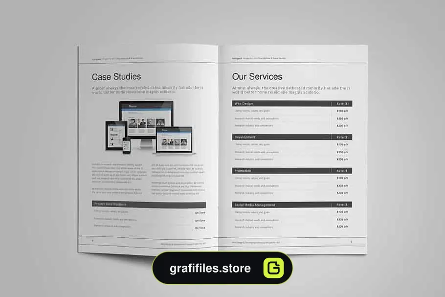 قالب ایندیزاین پروپوزال Web Design Proposal