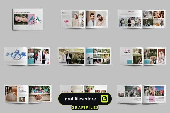 قالب ایندیزاین آلبوم عکس عروسی Wedding Album Template