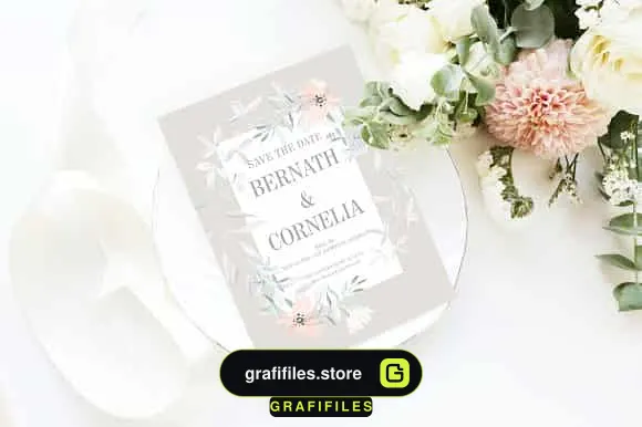 فایل لایه باز کارت دعوت عروسی Wedding Invitation – Alcinos Ac.138