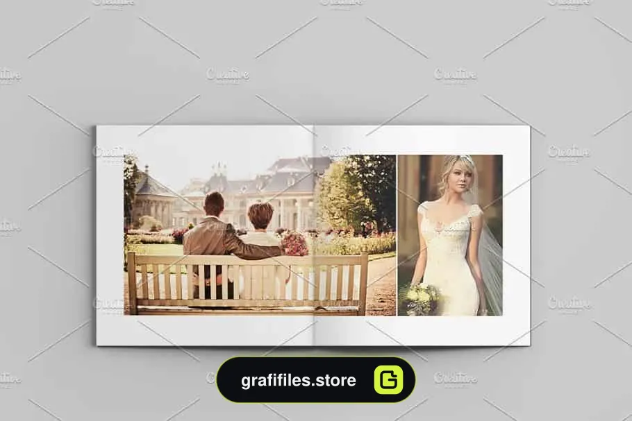 فایل لایه باز آلبوم عکس عروسی Wedding Photo Album Template