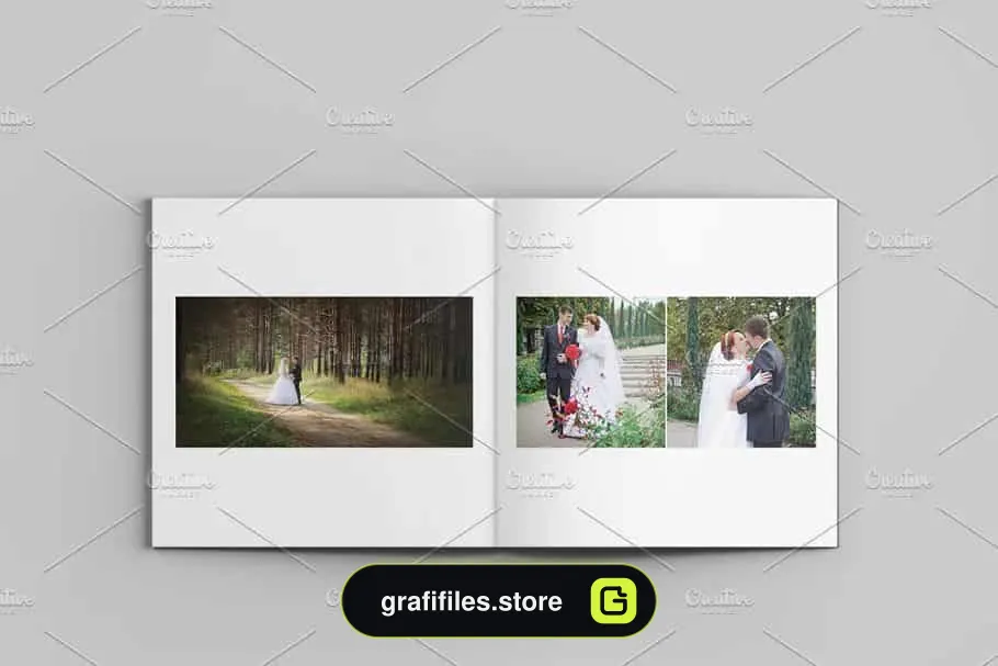 فایل لایه باز آلبوم عکس عروسی Wedding Photo Album Template