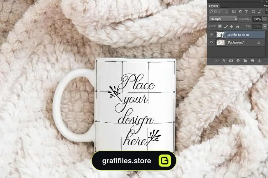 موکاپ ماگ Winter Coffee Mug Mockup Xmas Mock