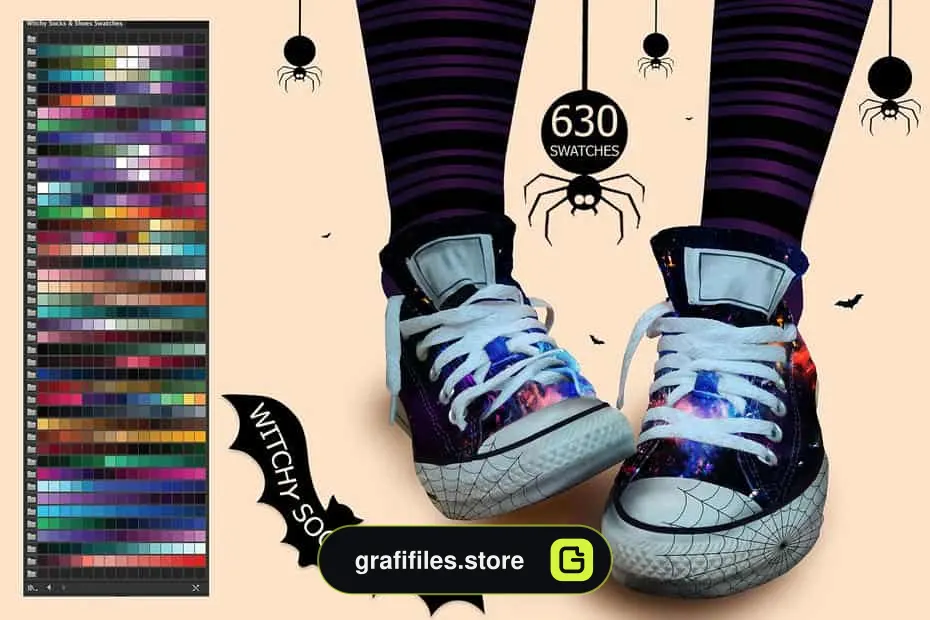 پالت رنگ Witchy Socks & Shoes Ps Swatches