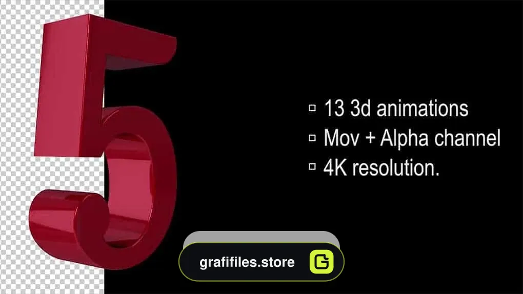دانلود فوتیج اعداد سه بعدی 3d Loop Numbers