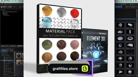 دانلود متریال سه بعدی برای پلاگین Element 3D در افترافکت