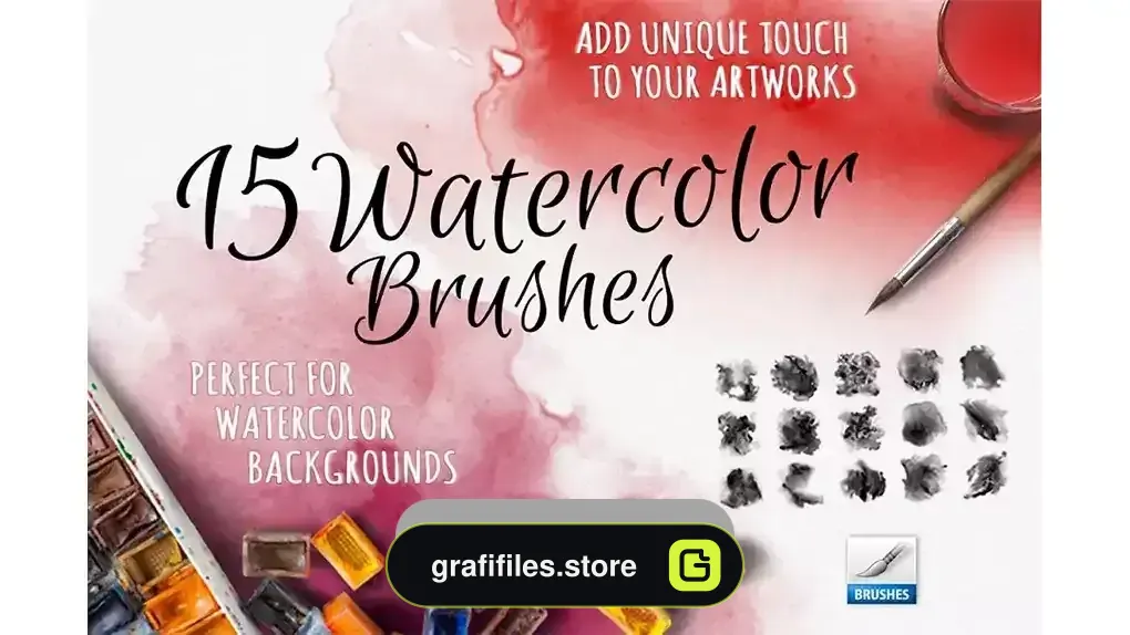 دانلود براش آبرنگ فتوشاپ Watercolor Handmade Brushes