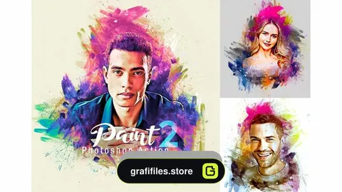اکشن فتوشاپ نقاشی – Paint Photoshop Action