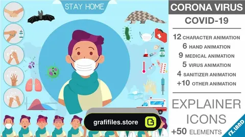 دانلود تیزر موشن گرافیک ویروس کرونا Covid-19 Explainer