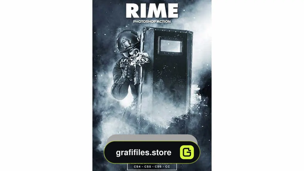اکشن افکت یخ زدن عکس فتوشاپ – Rime Photoshop Action
