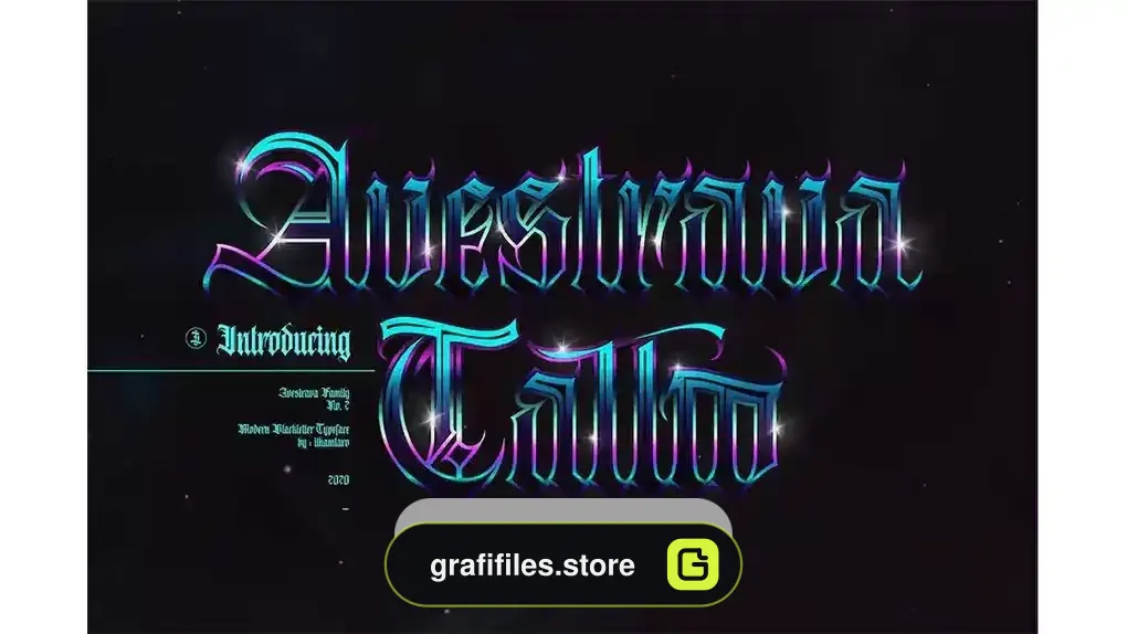 دانلود فونت انگلیسی تاتو Avestrava Tattoo