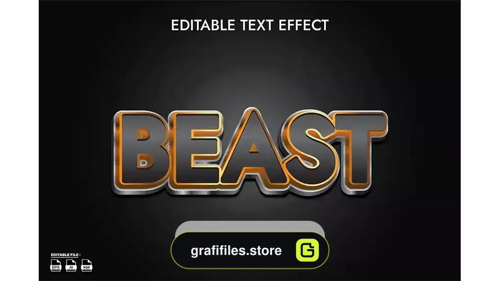 دانلود افکت متن Beast editable text effect