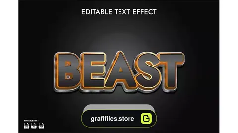 دانلود افکت متن Beast editable text effect