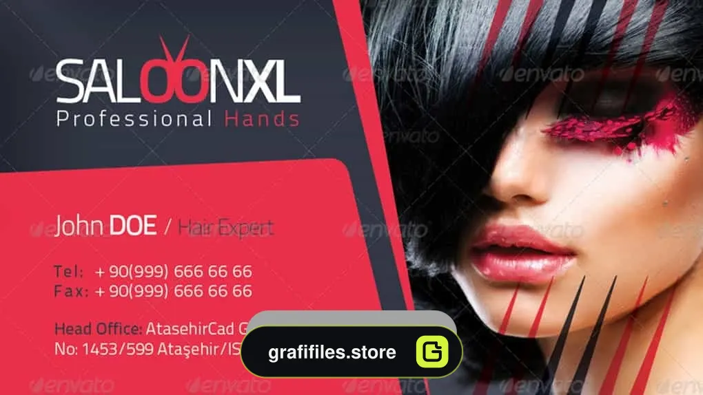 دانلود فایل لایه باز کارت ویزیت سالن زیبایی Beauty Salon Business Card Template