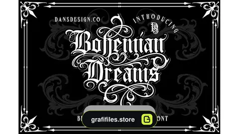 دانلود فونت انگلیسی تاتو Bohemian Dreams