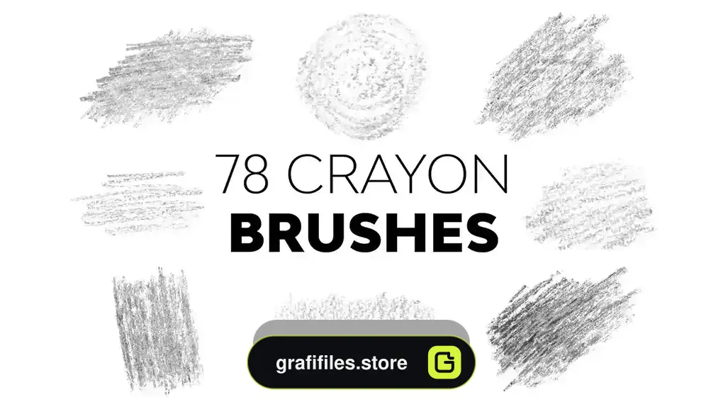 دانلود براش مداد فتوشاپ Crayon Brushes