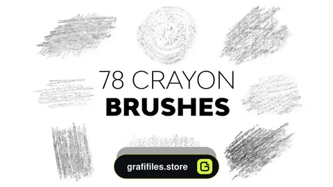 دانلود براش مداد فتوشاپ Crayon Brushes