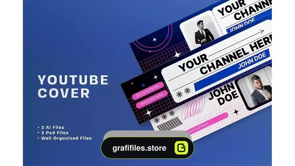 دانلود فایل لایه باز کاور یوتیوب رمزنگاری Crypto YouTube Cover