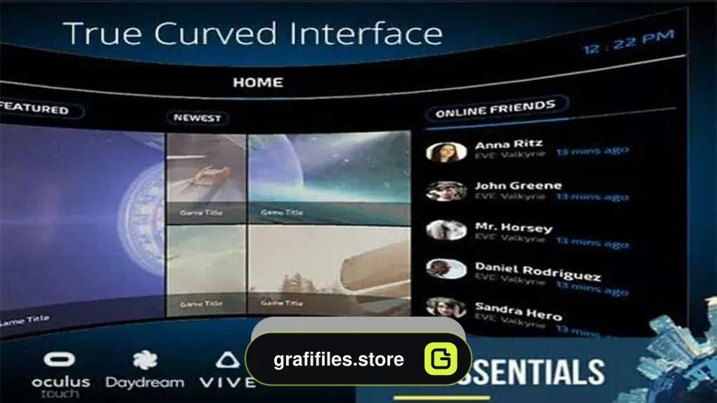دانلود پروژه Curved UI برای یونیتی
