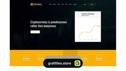 دانلود قالب لایه باز ارز رمز نگاری شده DGtaka – CryptoCurrency PSD Template