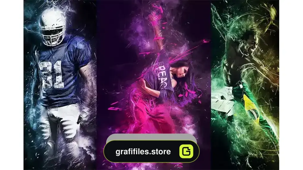 دانلود اکشن فتوشاپ افکت انعکاس نور Fracture Photoshop Action