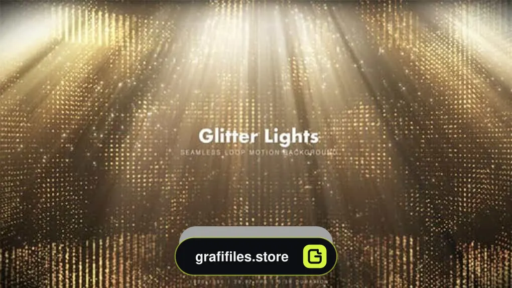 دانلود بک گراند موشن گرافیک Golden Glitter Lights