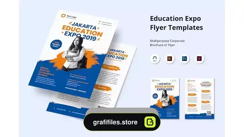 دانلود قالب ایندیزاین آگهی تحصیلی Indesign Education Flyer