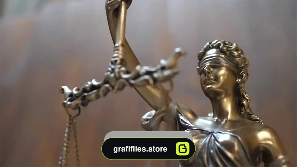 فوتیج تندیس عدالت و قانون Justice And Law Statue
