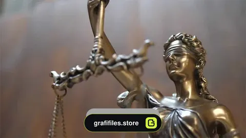 فوتیج تندیس عدالت و قانون Justice And Law Statue