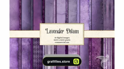 دانلود تکسچر کاغذ قدیمی با رنگ بنفش Lavender Dream Textures