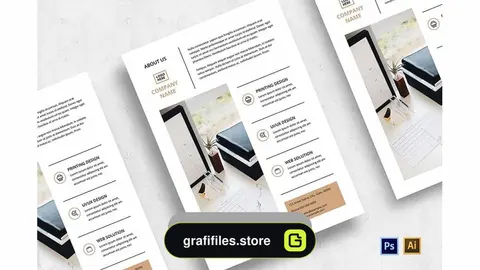 دانلود فایل لایه باز تراکت Minimalist Business Flyer v03