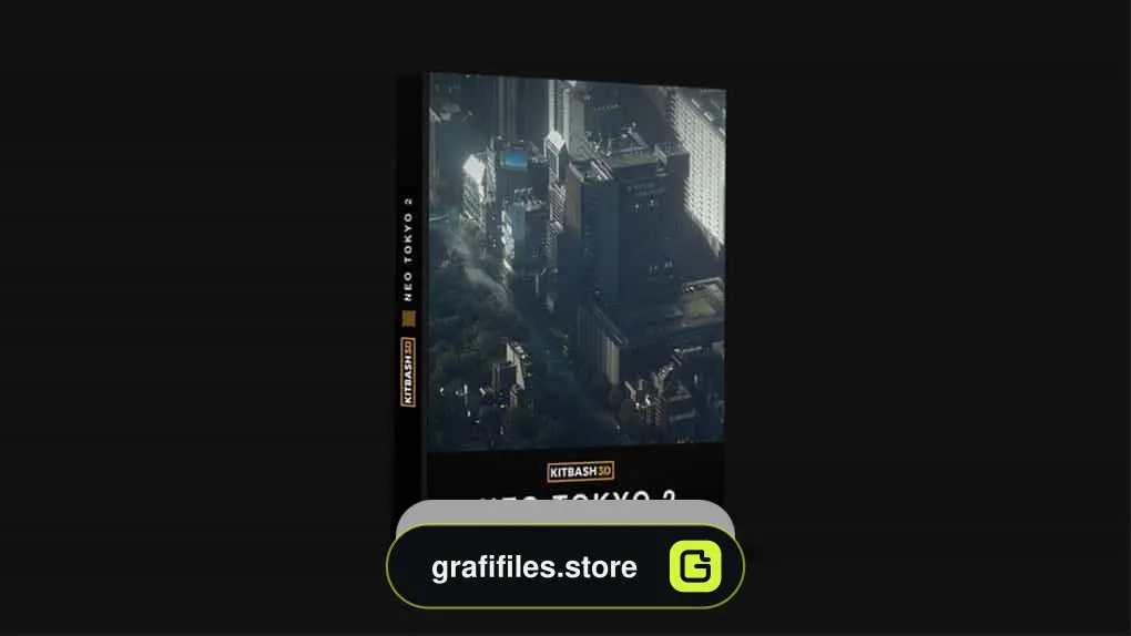 دانلود آبجکت ساختمان های توکیو Kitbash3D Neo Tokyo 2