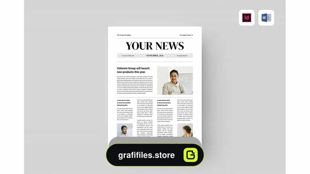 دانلود قالب آماده ورد روزنامه Newspaper | MS Word &amp; Indesign