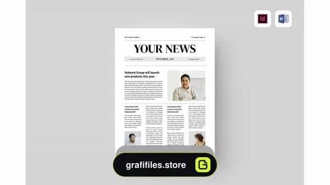 دانلود قالب آماده ورد روزنامه Newspaper | MS Word &amp; Indesign