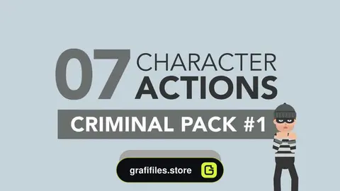 فوتیج آماده موشن گرافیک کاراکتر مرد مجرم 1 Male Criminal Character Pack
