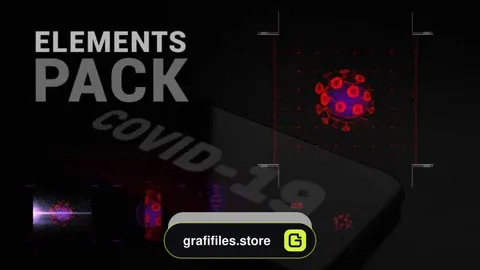 دانلود پک المان ویروس کرونا برای فاینال کات پرو Corona Virus Elements